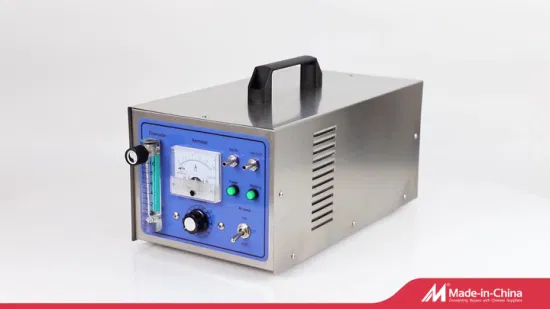 10000mg/H Ozone Generator with Built-in Air Pump, External Air Source Connection, and Adjustable Gas Flow for Laboratory Water Treatment and Air Disinfection